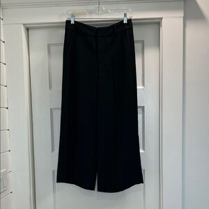 Madewell Black Wide Leg Cropped Dress Pants
